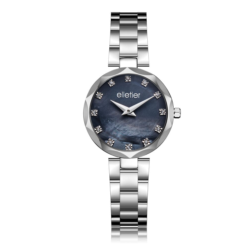 ‎ ساعة نسائية من اليتير بلون فضي